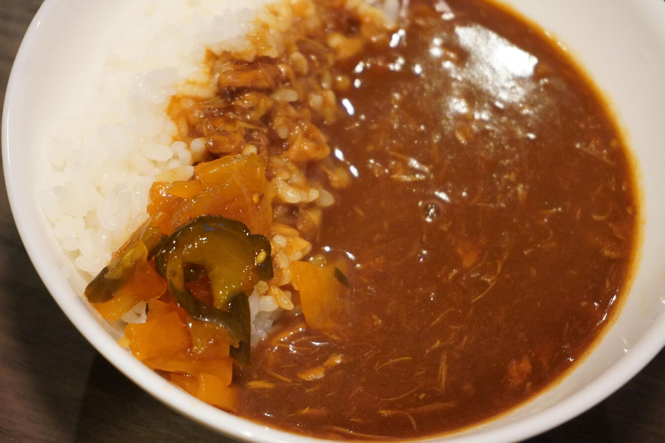 〆の半チキンカレー